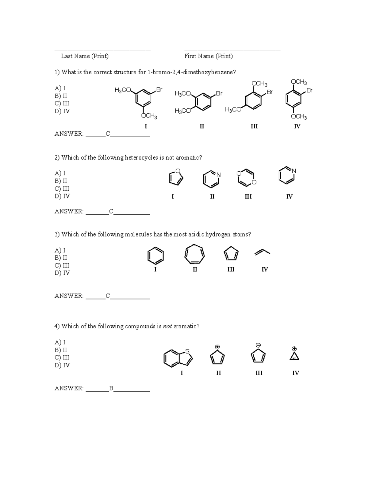 CHM112 PS7 - Organic Chemistry II Problem Set 7 ...