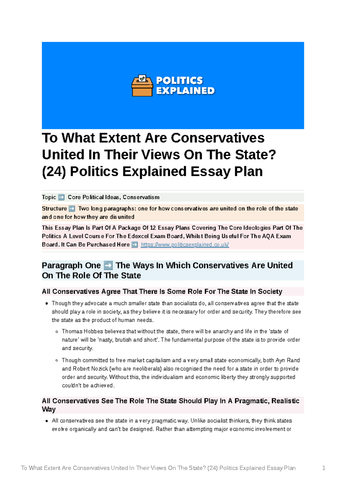 to what extent do conservatives agree on society essay