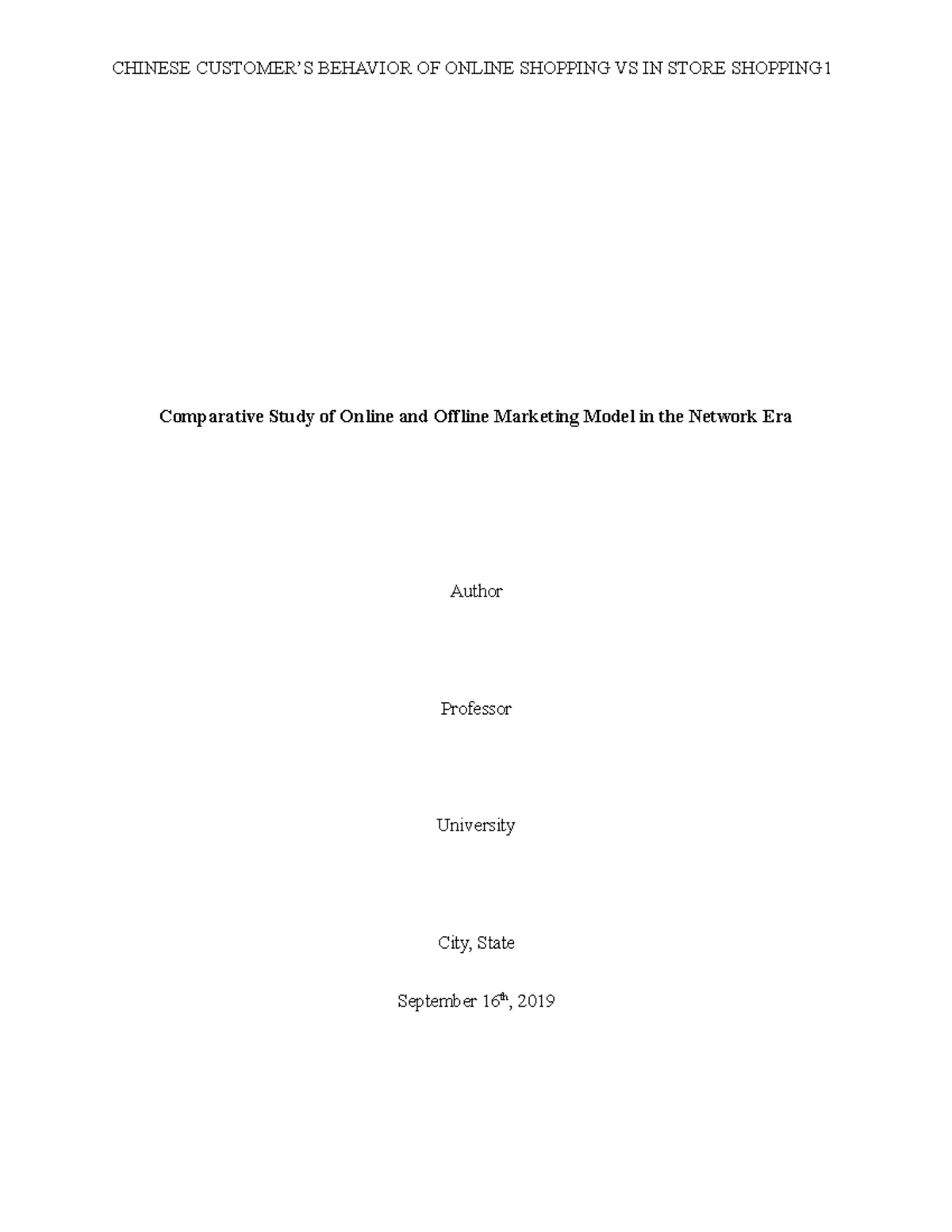 Comparative Study of Online and Offline Marketing Model in the Network ...