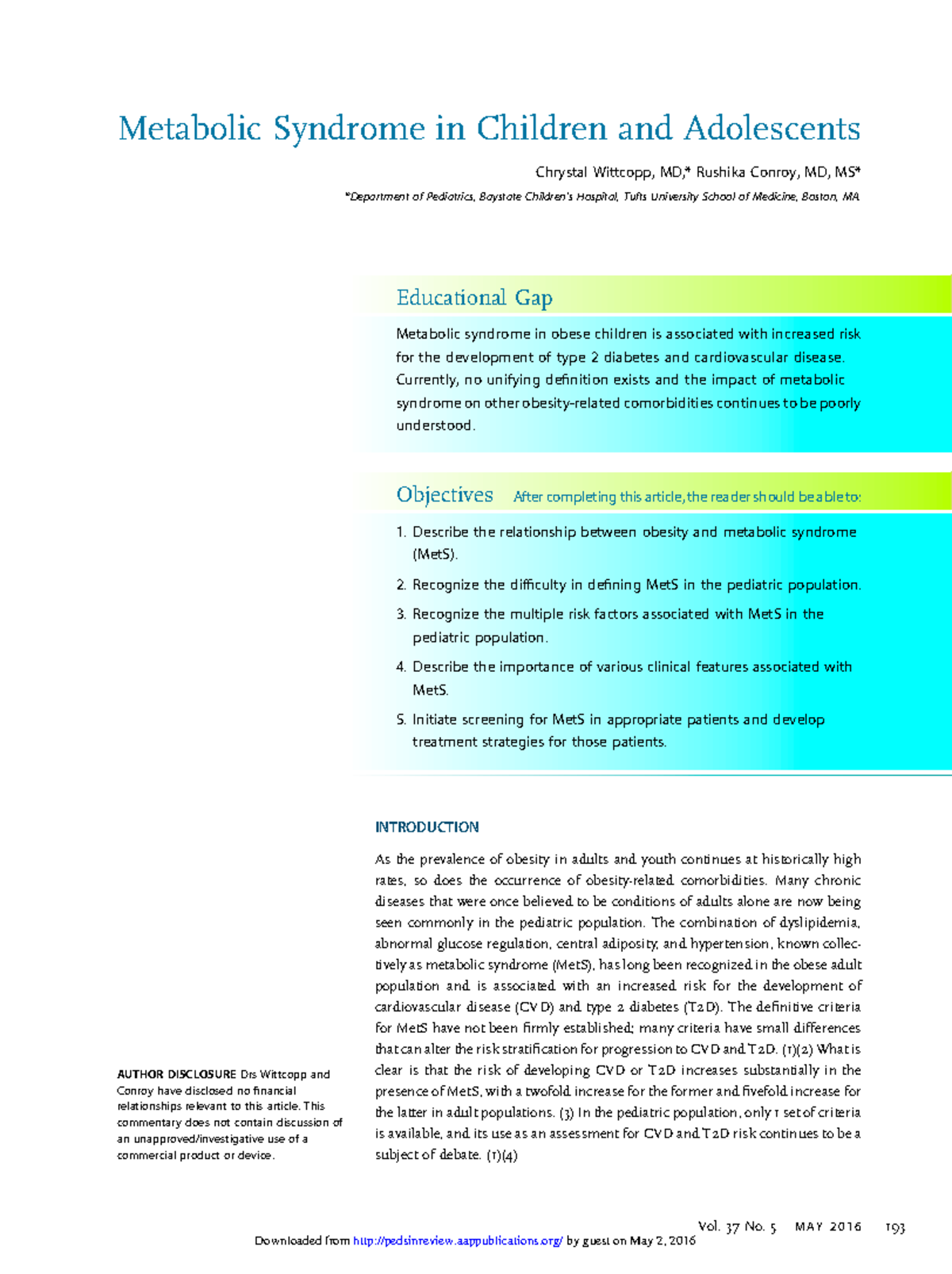 Metabolic Syndrome in Children and Adolescents - Endocrinologia - UFPA ...