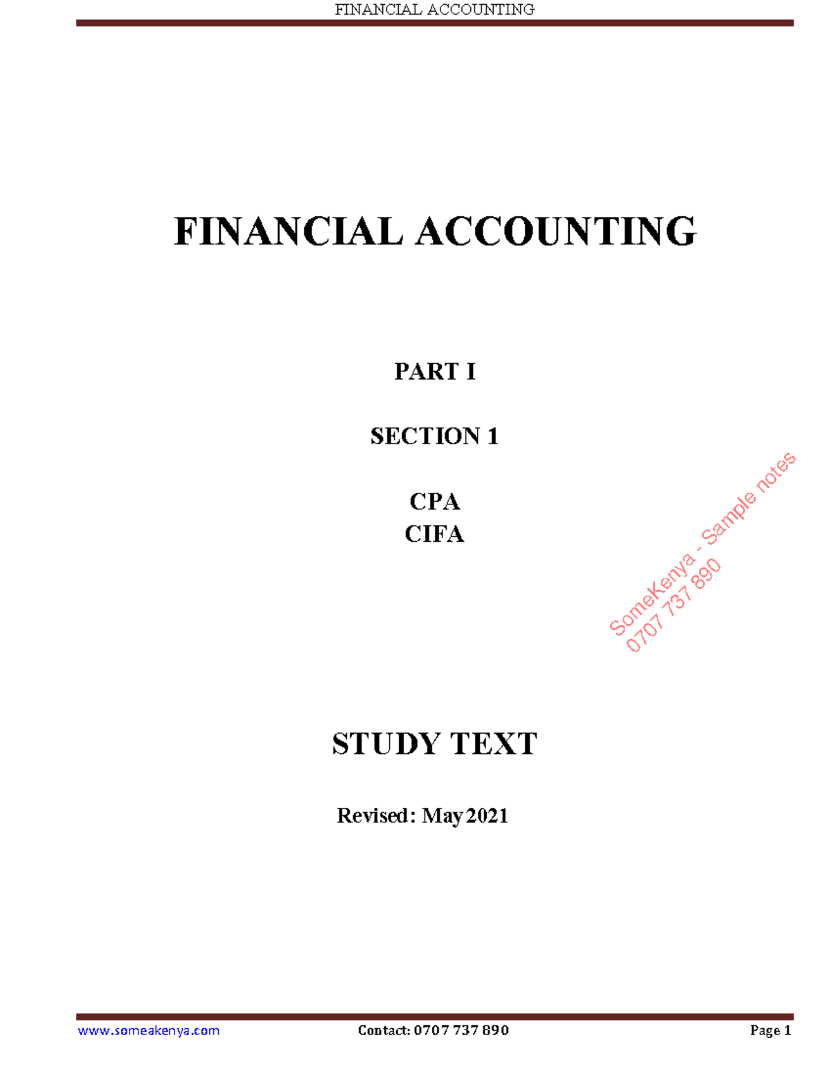 Financial-Accounting - FINANCIAL ACCOUNTING PART I SECTION 1 CPA CIFA ...