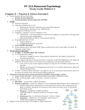 Midterm I Review Questions - Abnormal Psychology Midterm I Review ...