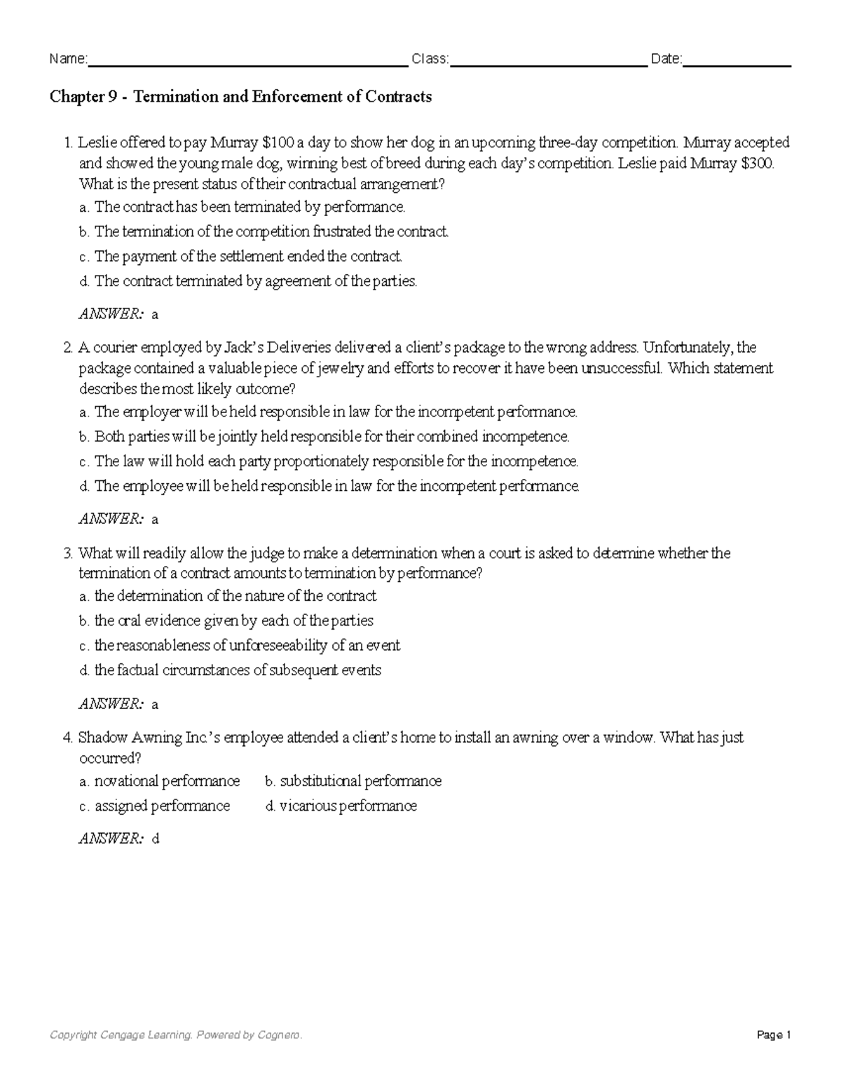 Chapter 9 Termination And Enforcement Of Contracts Studocu Chapter 9 Termination And Enforcement Of Contracts Studocu