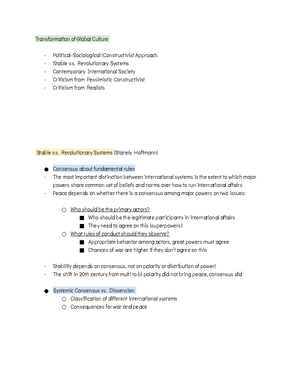 Poli Sci 12D Lecture Notes Part 2 - 10/10/2022 Lecture # 5 Cold War ...
