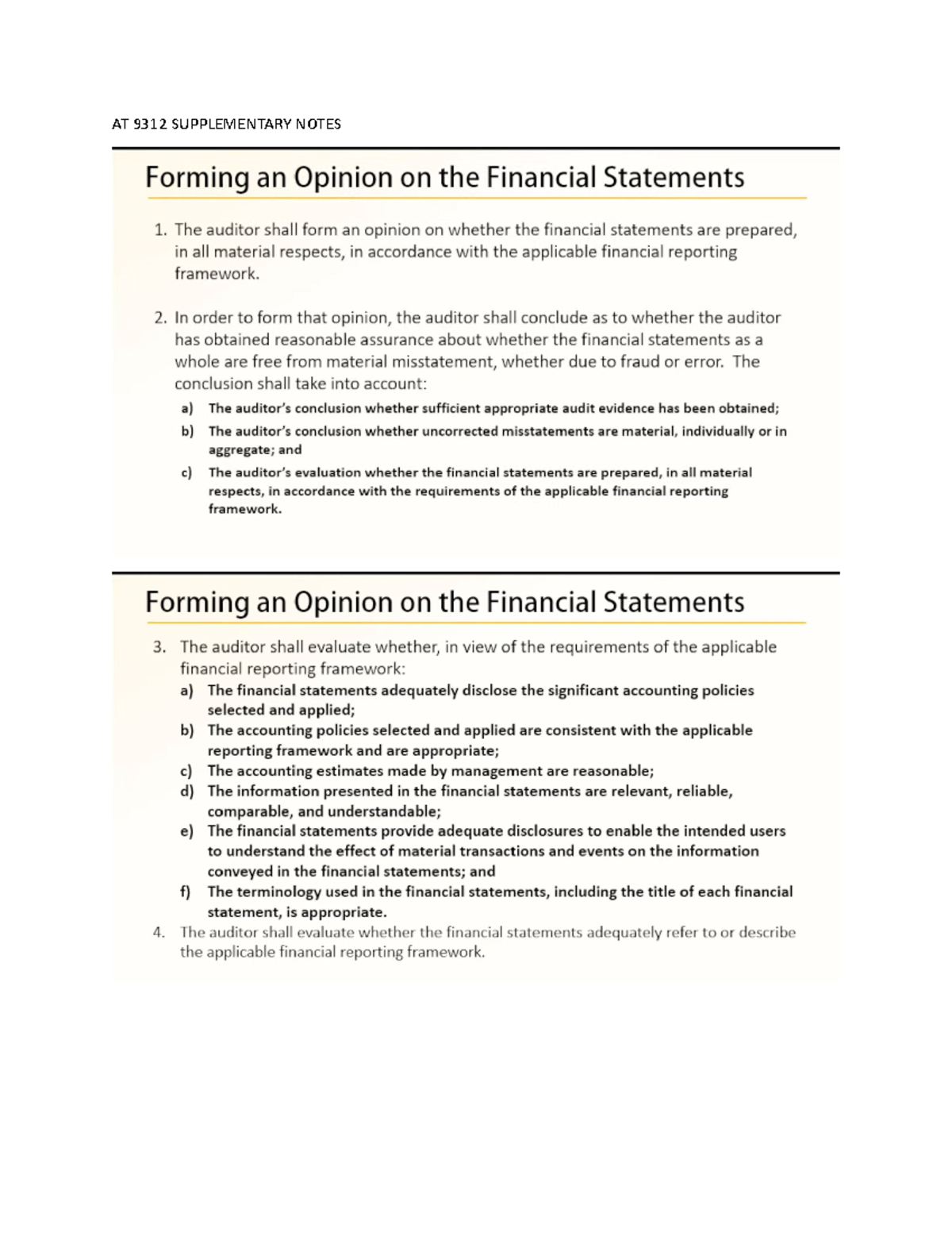 AT 9312 Supplementary Notes - BSA - AT 9312 SUPPLEMENTARY NOTES PSA PSA ...