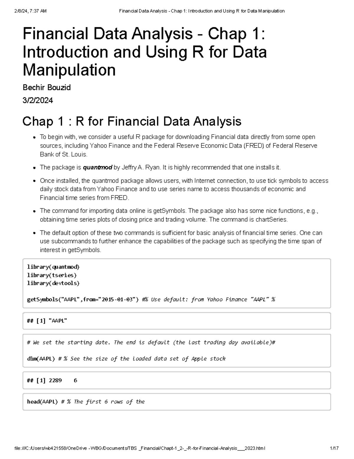 Introdution to R as TSA - introduction to R in time series analysis ...