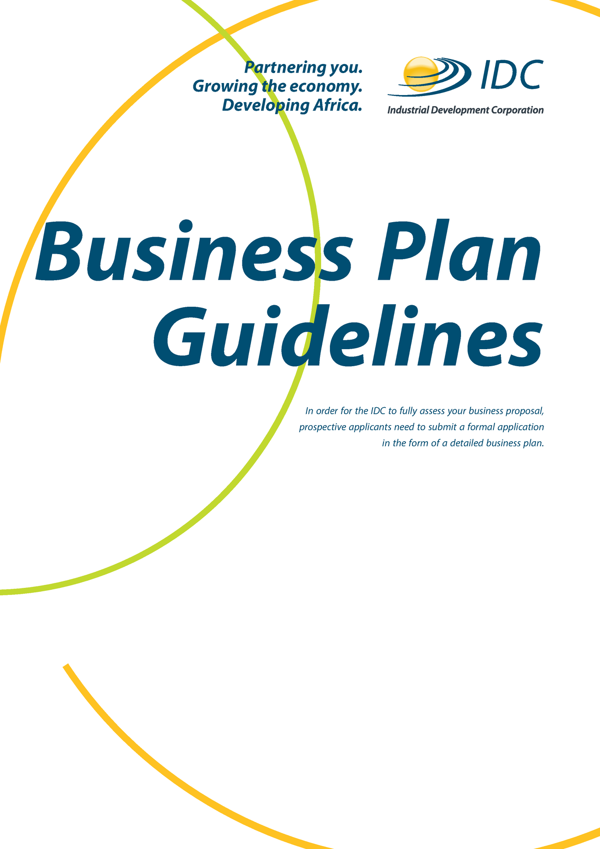 idc business plan guidelines