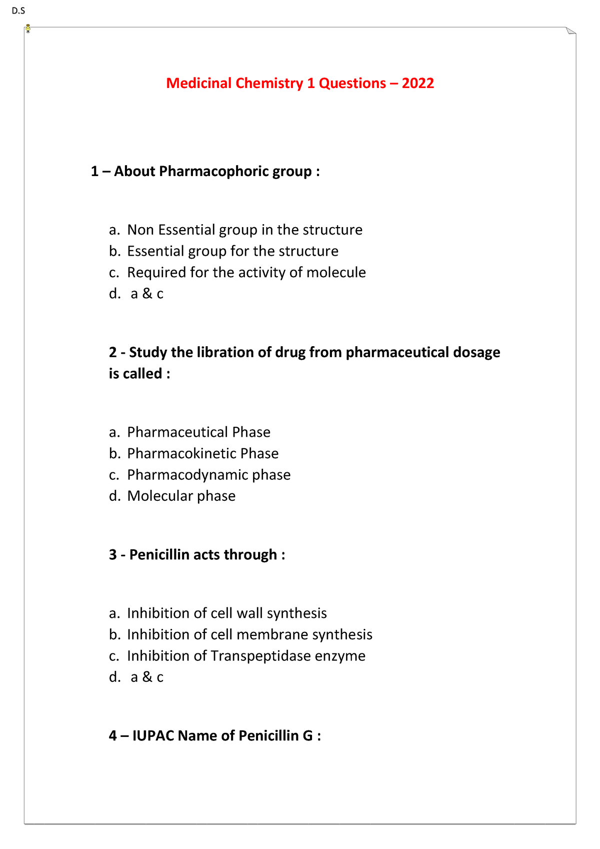 medicinal chemistry dissertation topics