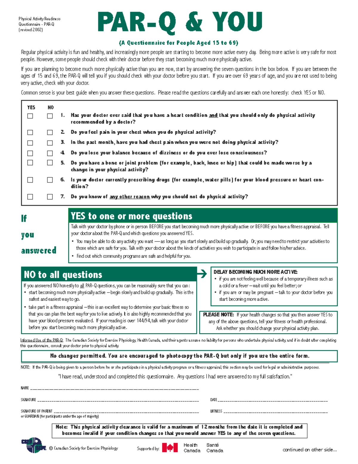 PAR Q And YOU Fsaf No Changes Permitted You Are Encouraged To 