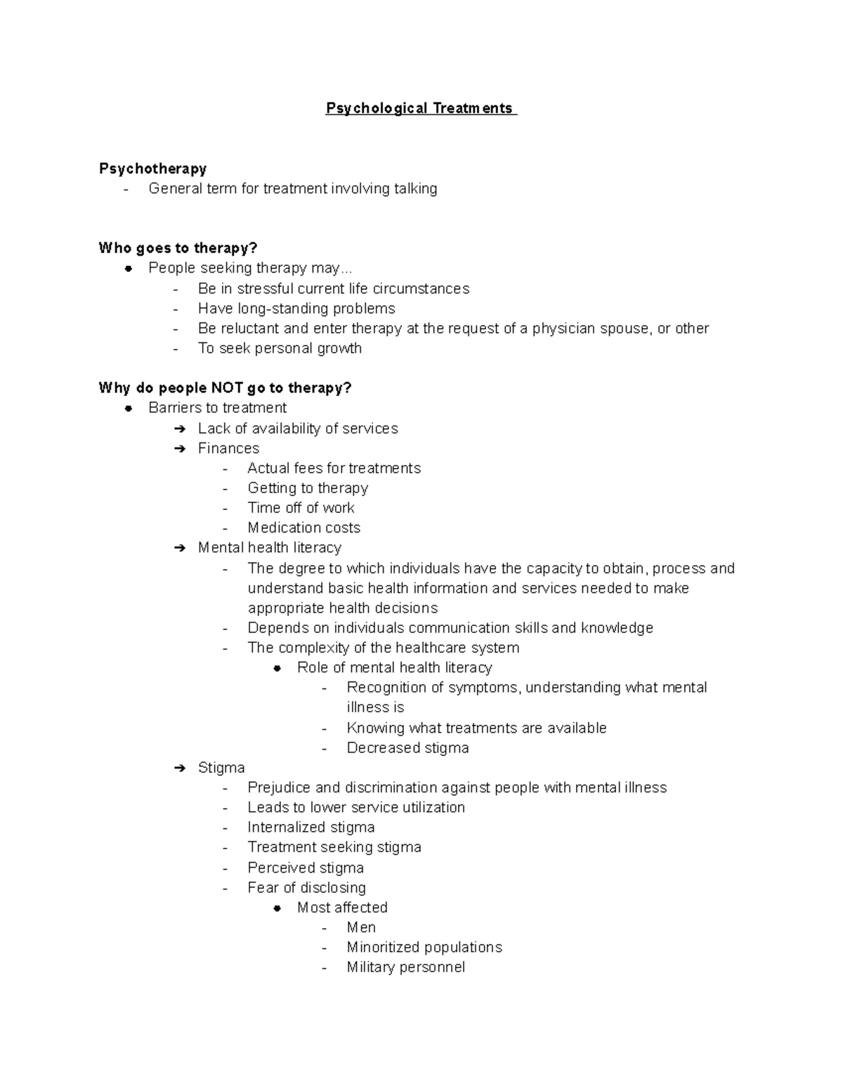 Psychological Treatments - Psychological Treatments Psychotherapy ...