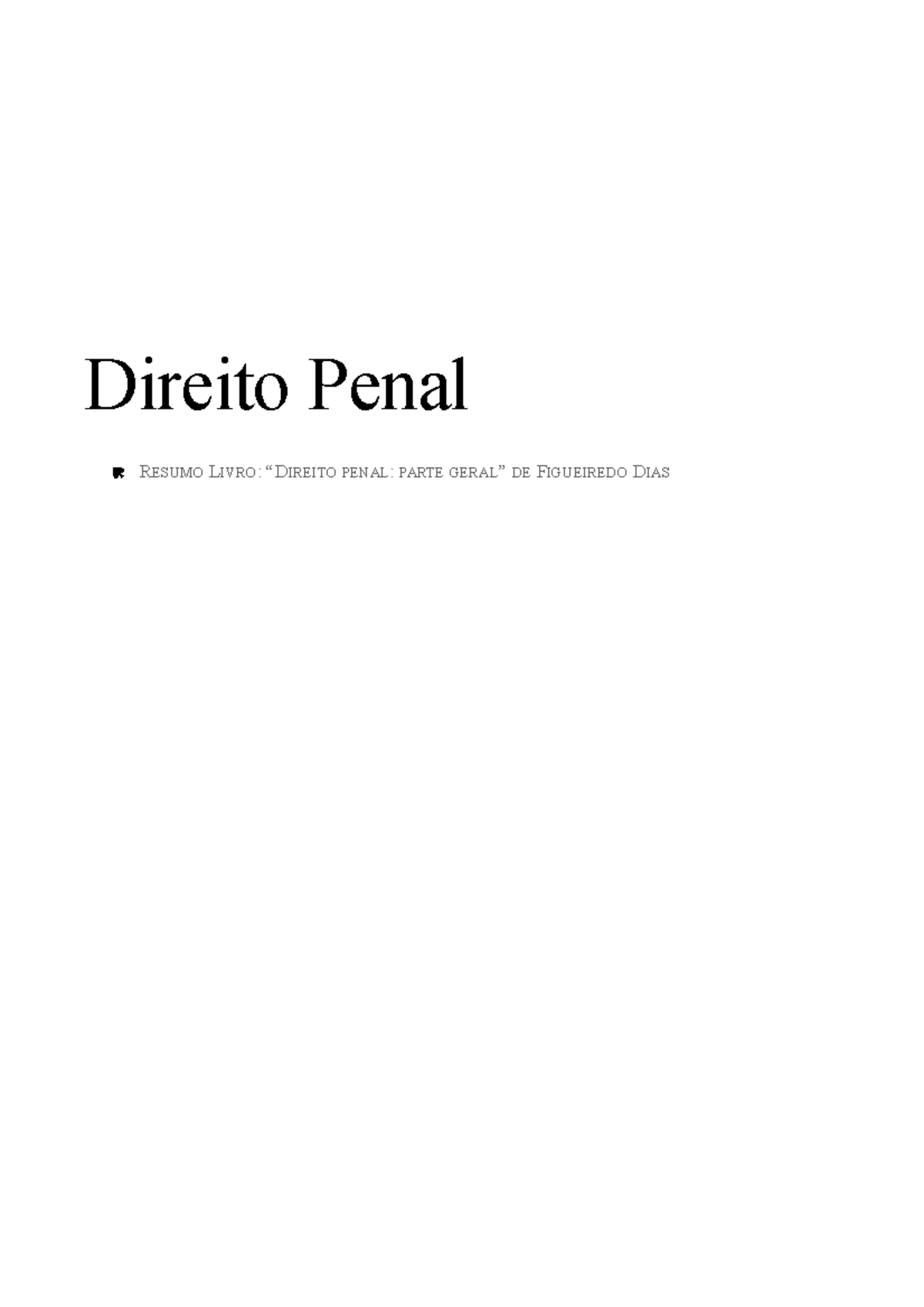 Direito Penal Resumo Completo Direito Penal Resumo Livro “direito