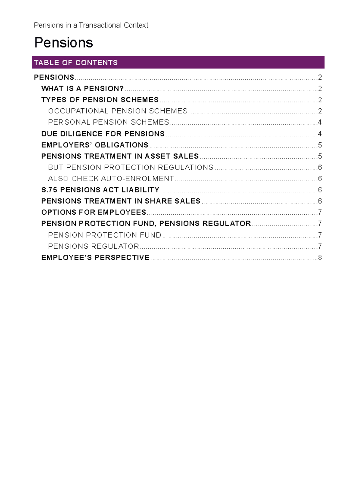 CT Pensions Pensions PENSIONS Studocu