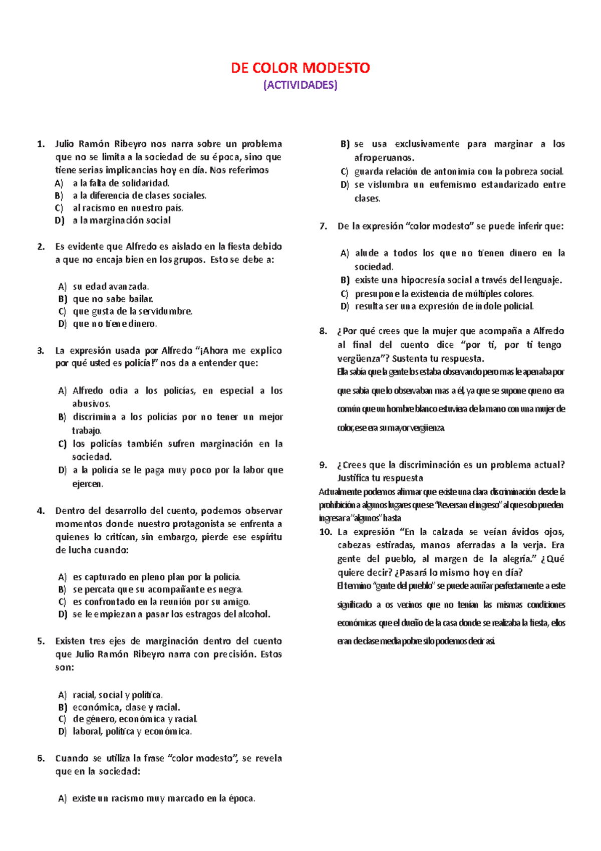Actividades - DE Color Modesto obra escolar - DE COLOR MODESTO ...