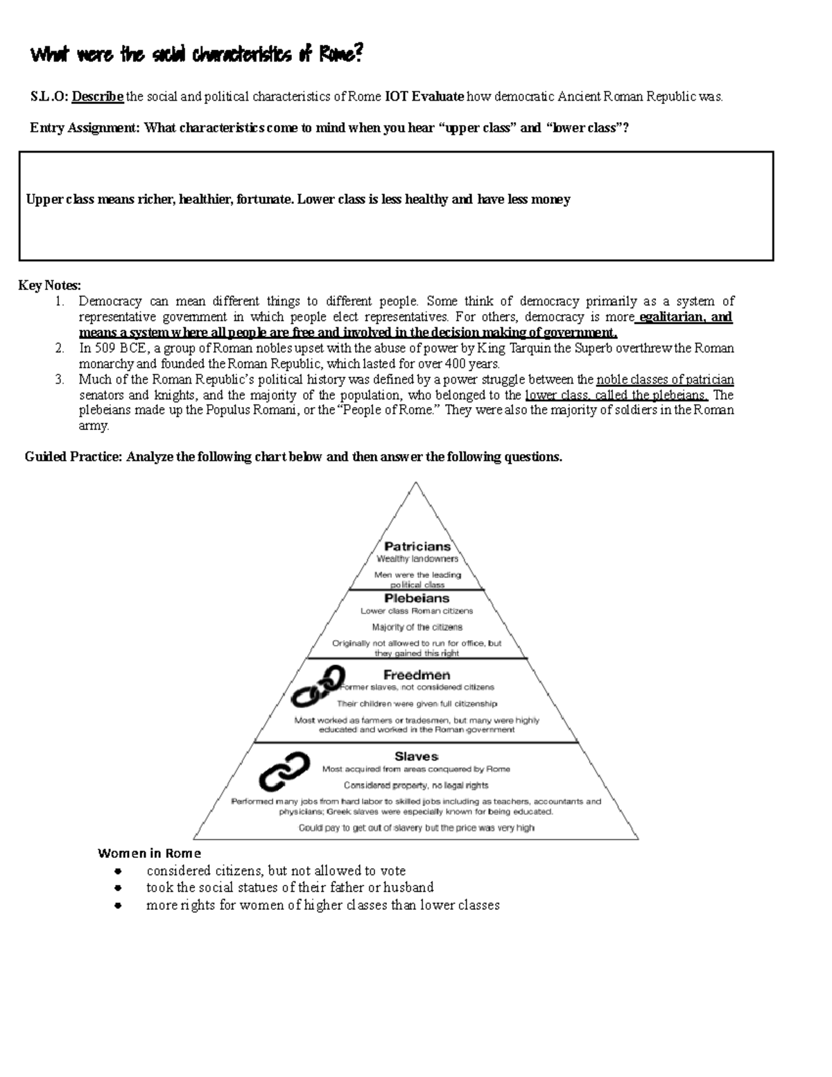 Social Structure Of Rome What Were The Social Characteristics Of