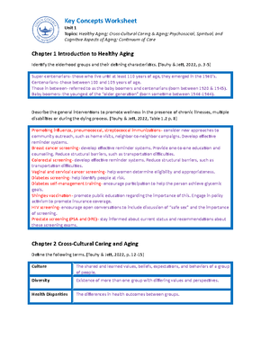 Ch 8 Assessment-1 - Exam 2 Info - NUR 257 - Studocu