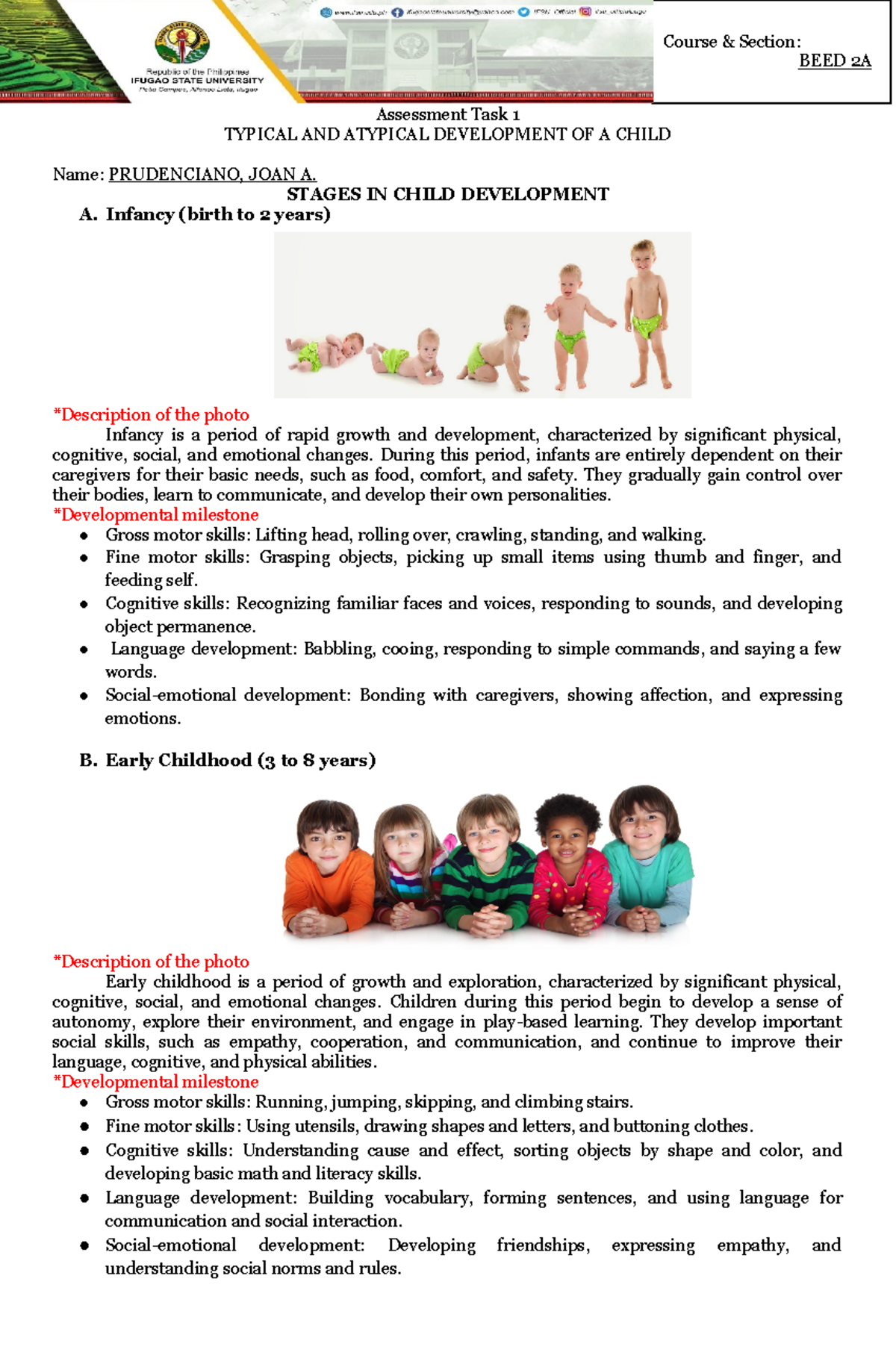 Final Assessment Task 1 - Course & Section: BEED 2A Assessment Task 1 ...