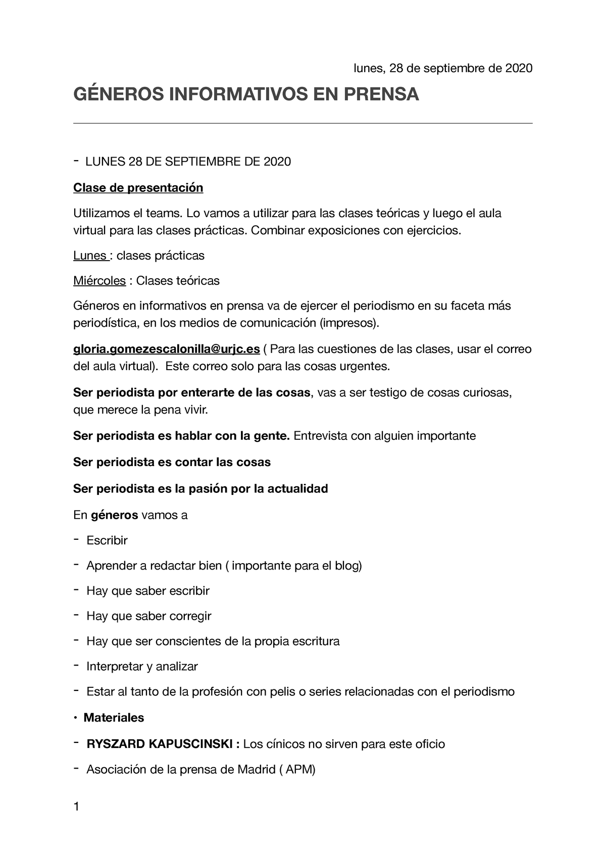 Géneros Informativos E Interpretativos En Prensa Desde La Noticia Hasta La Crónica GÉneros 2881