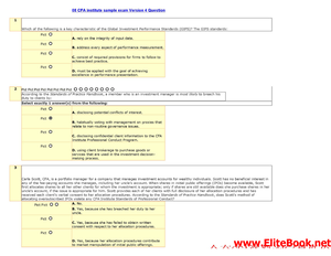 2008 .Level.1.CFAI.Sample.Exam - N300 - City - Studocu