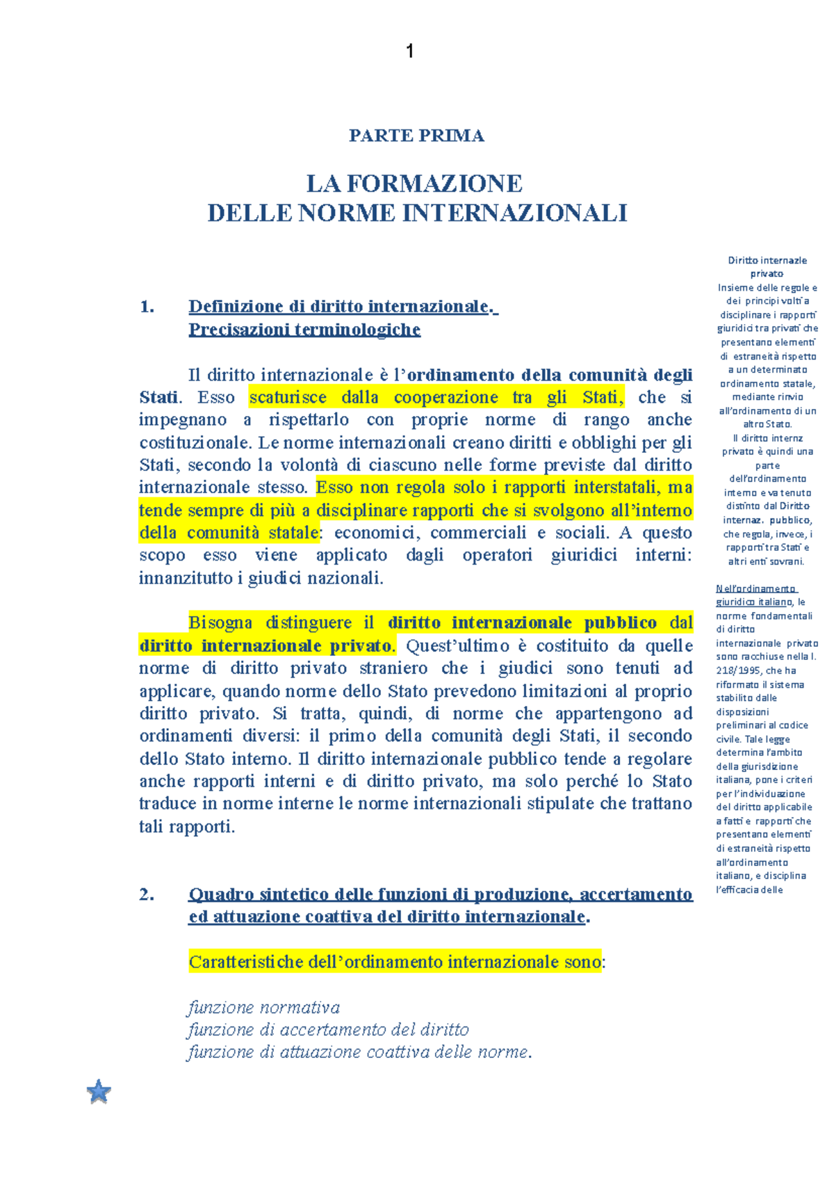 Diritto Internazionale Di Benedetto Conforti - PARTE PRIMA LA ...