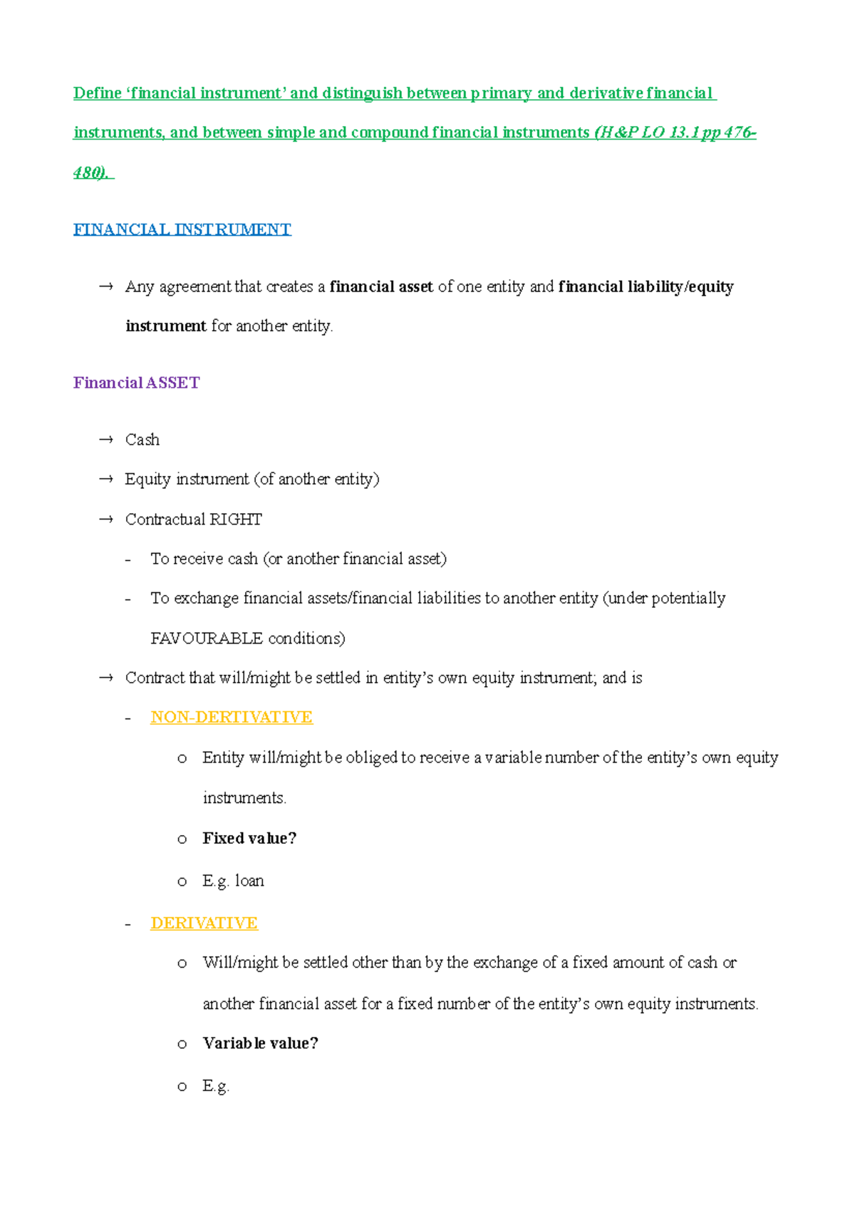 9 acct - Introduction to financial instruments (assets & liabilities ...