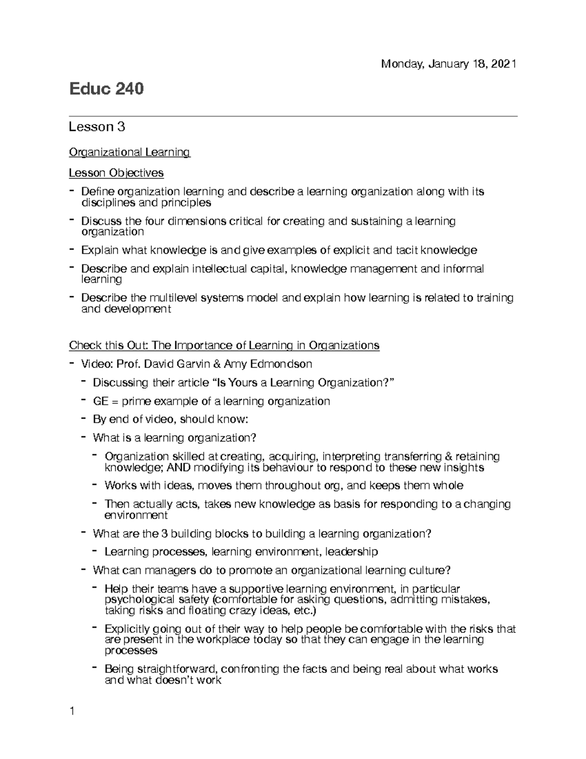 Educ 240 - Lesson 3 - Lecture notes 2 - Educ 240 Lesson 3 ...