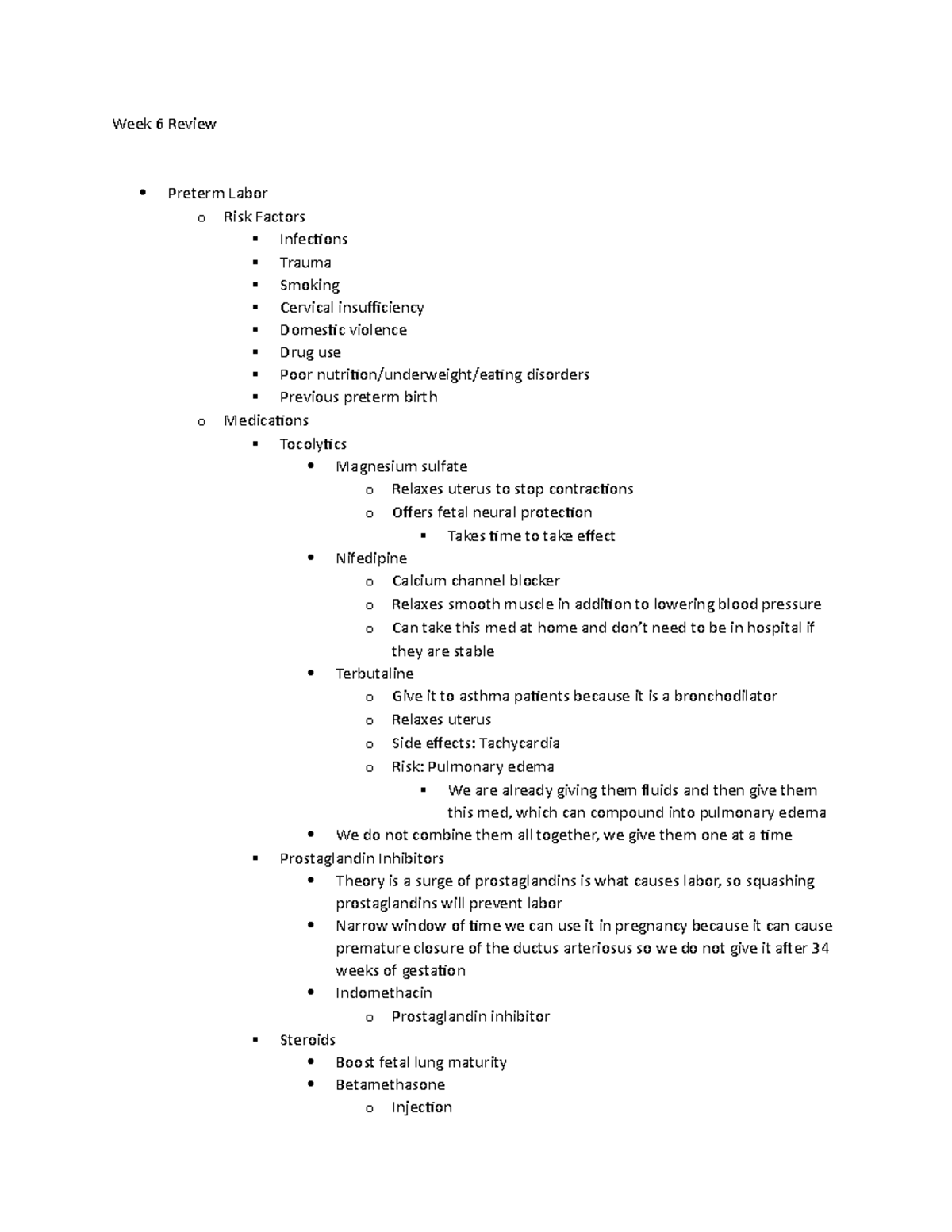 Week 6 Review - Notes on summary from week 6 contents - Week 6 Review ...