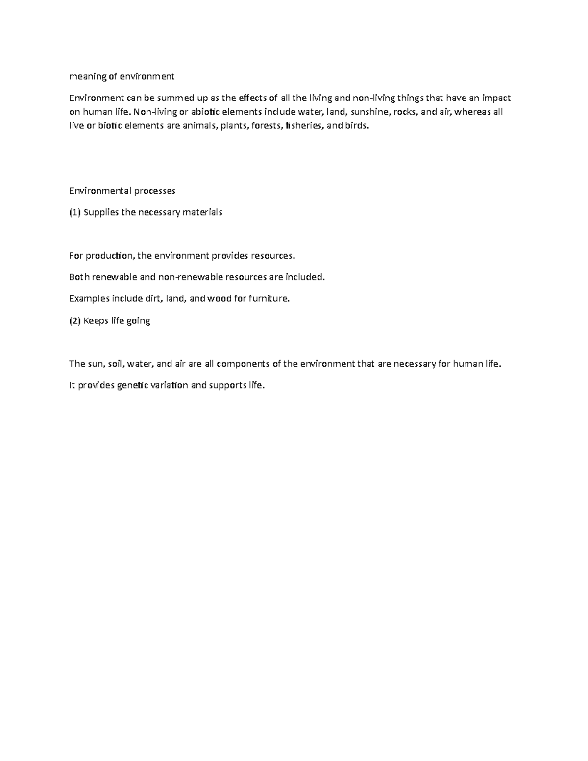 Meaning of environment meaning of environment Environment can be