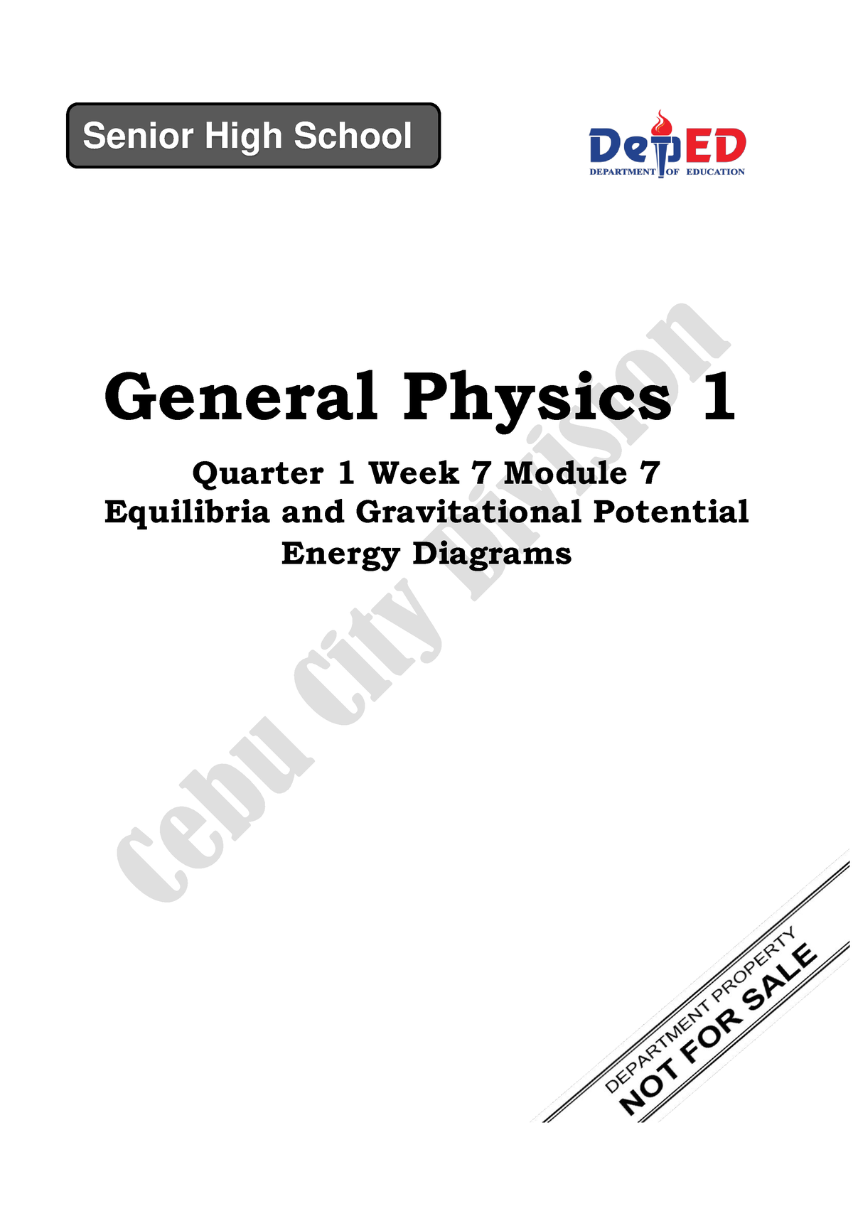 7 Q1 Physics 1 - General Physics 1 Quarter 1 Week 7 Module 7 Equilibria ...