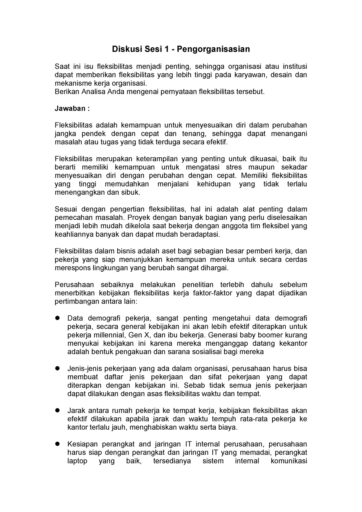 Diskusi Sesi 1 - Pengorganisasian - Diskusi Sesi 1 - Pengorganisasian ...