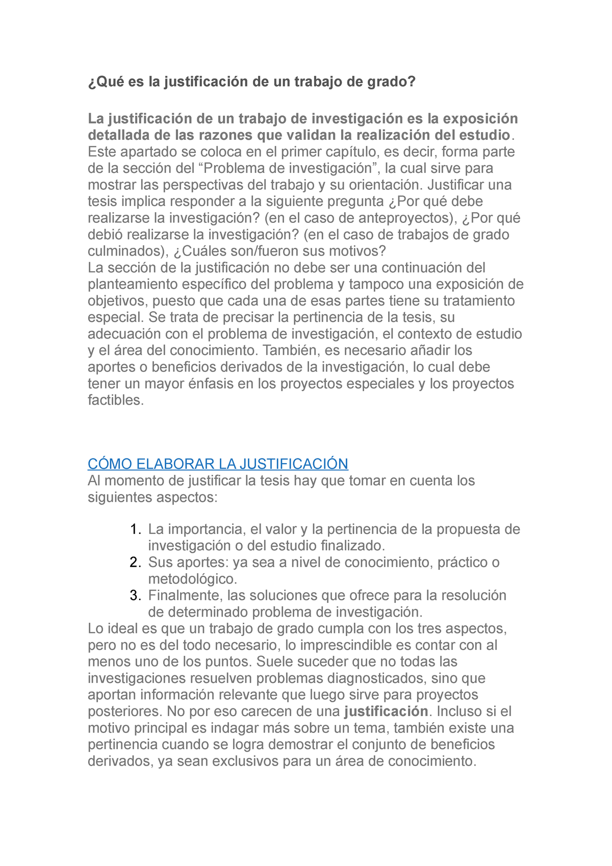 Qué Es La Justificación De Un Trabajo De Grado ¿qué Es La Justificación De Un Trabajo De Grado 8649