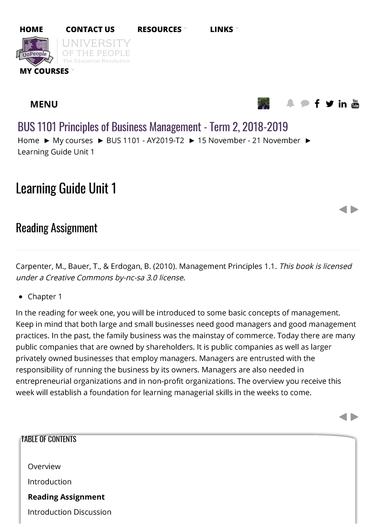 Learning Guide Unit 1 Reading Assignment - 17/11/2018 Learning Guide ...