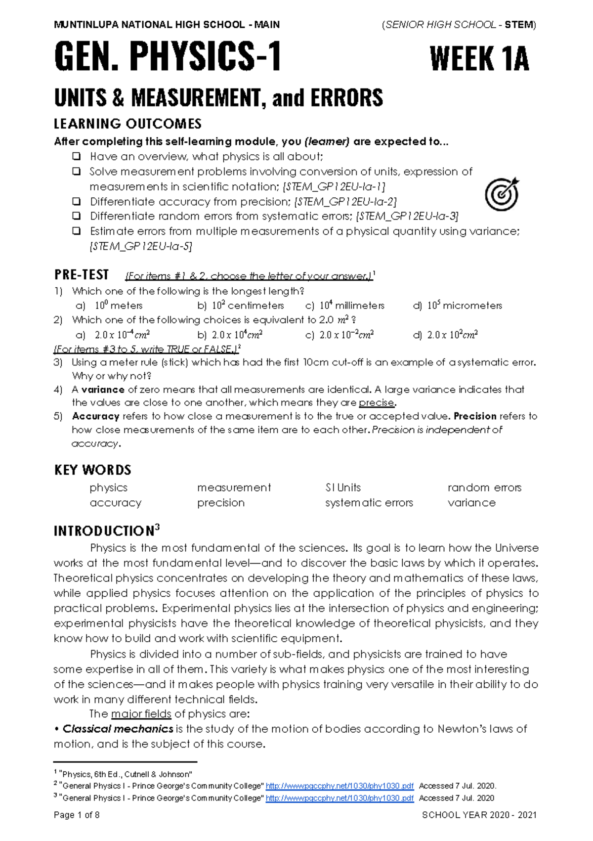 Gen.-Physics-1 Ch-1A Week 1A.v - GEN. PHYSICS-1 WEEK 1A UNITS ...