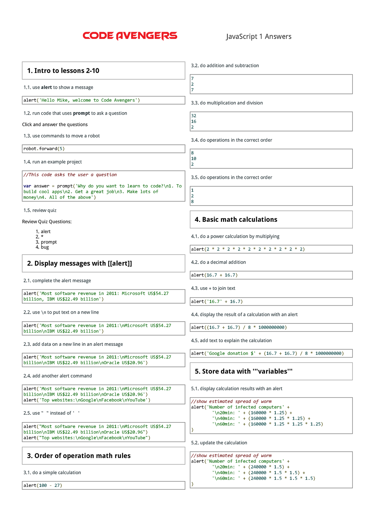 Basic Java Coding Questions With Answers