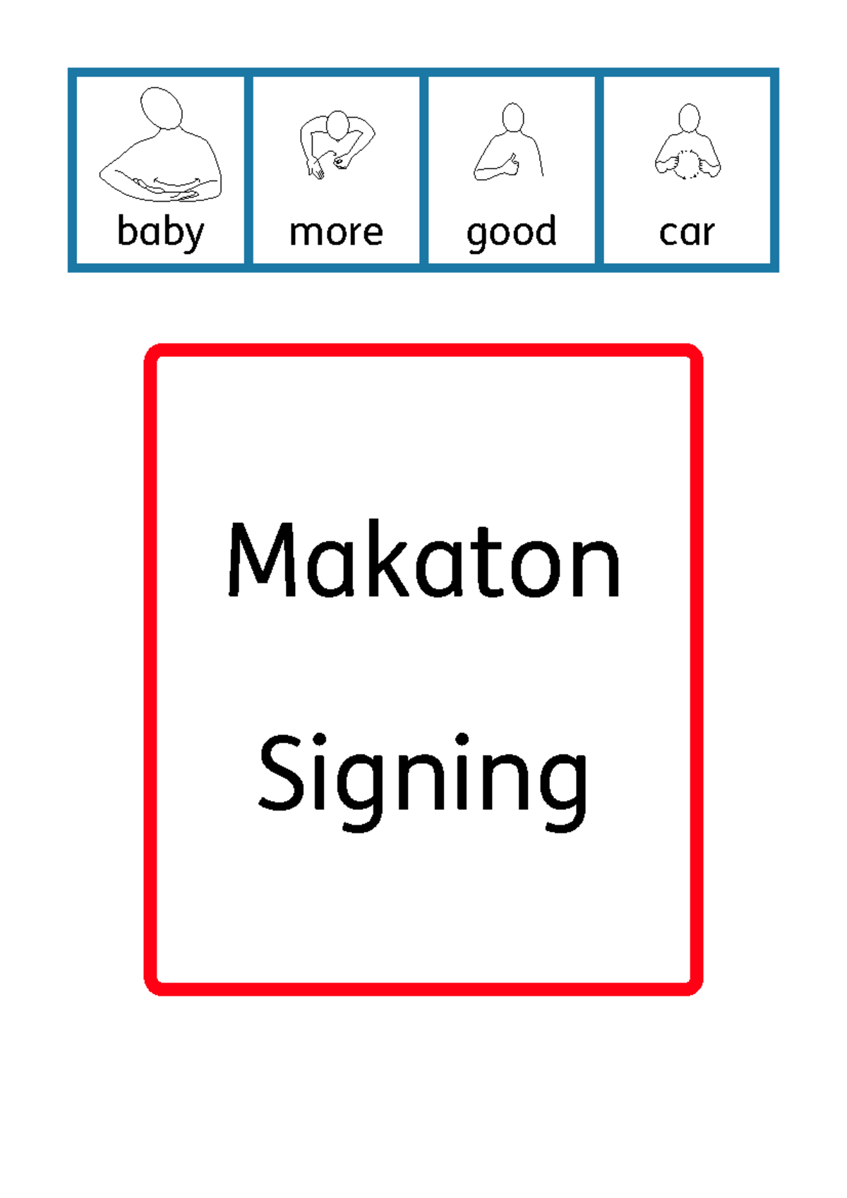 Basic-signing-book - Makaton Signing baby more good car Top tips Make ...