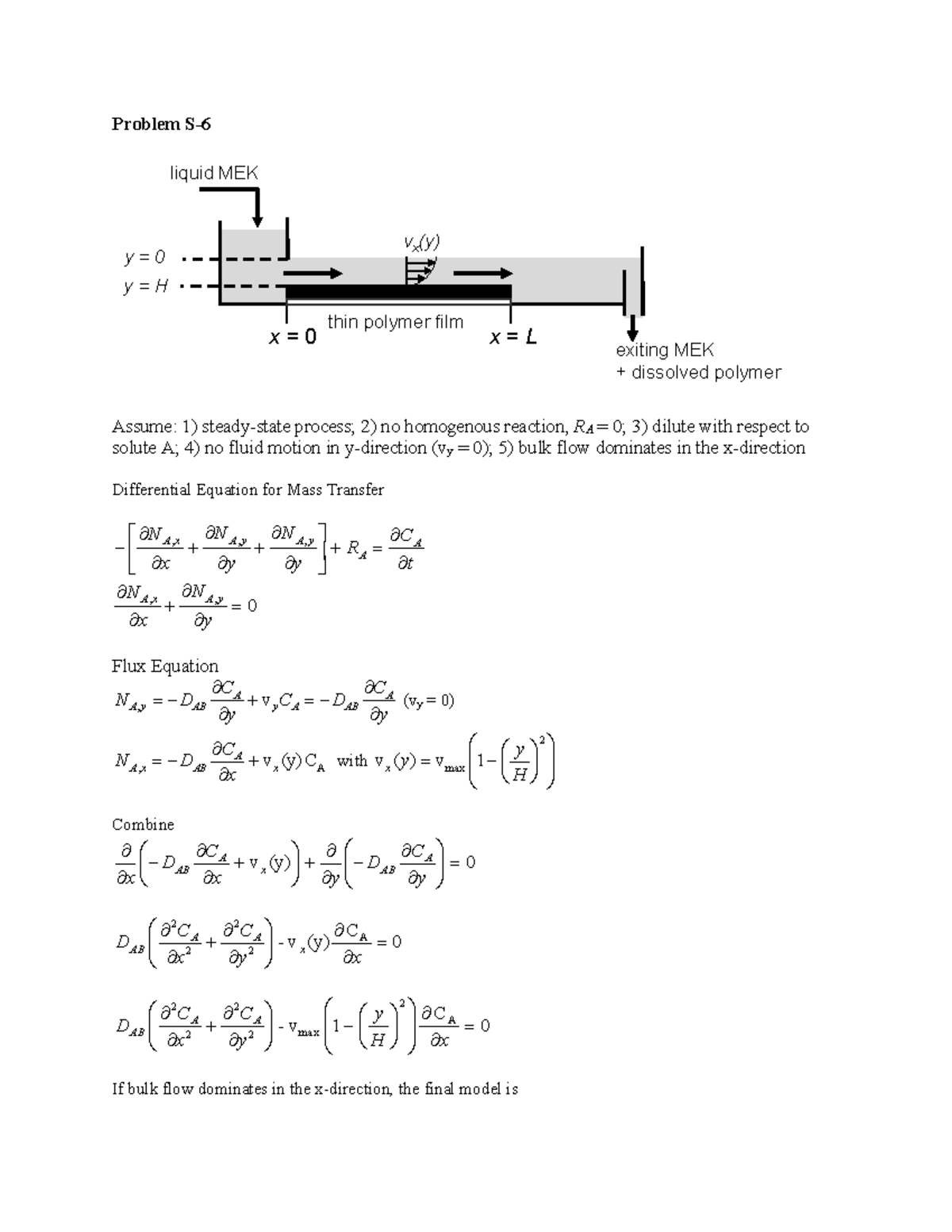 CHE 333 Studio #4 Solution - Problem S- Assume: 1) steady-state process ...