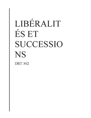 Cours 3 Résumé - RÉSUMÉ COURS 3 SUCCESSIONS Saisine Définition ...