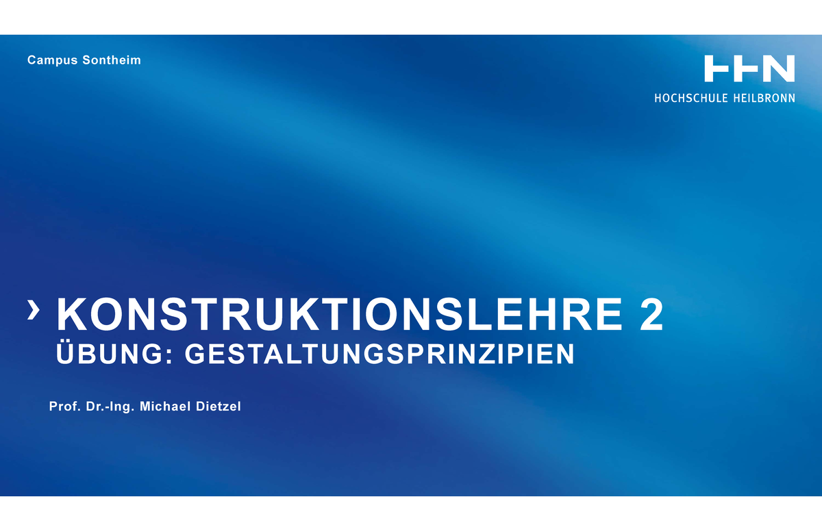 02 Musterloesung Uebung Gestaltungsprinzipien - KONSTRUKTIONSLEHRE 2 ...