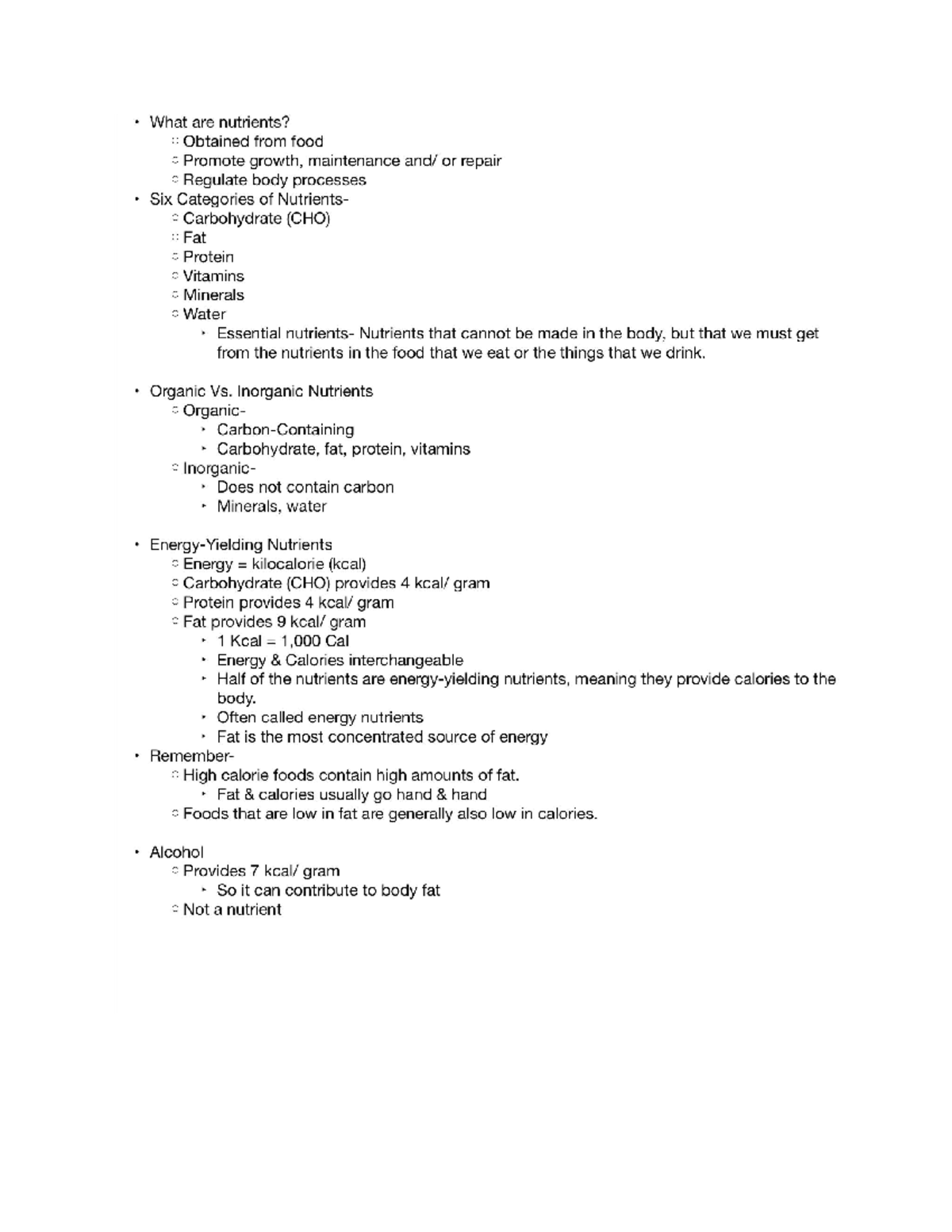 Nutrition - Calculations - FCSC 1322 - Studocu