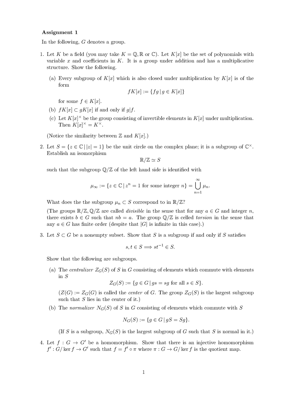 Assignment 1 Math 5178 臺大 Studocu