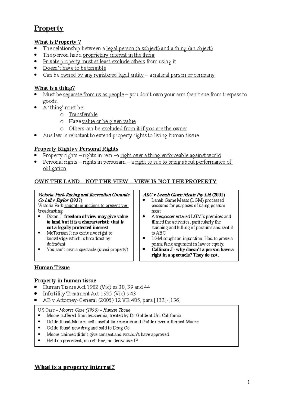 Basic Property prop law notes exam Property What is Property ? The
