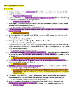 Medsurg 2 Exam 2 - Med Surg 2 Exam 2 Practice - MED SURGE TEST 2 A ...