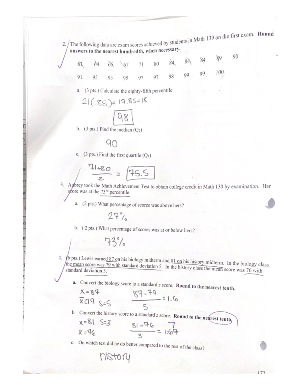 Math 139 practice material for exam 3 (dragged) - MATH 139 - Studocu