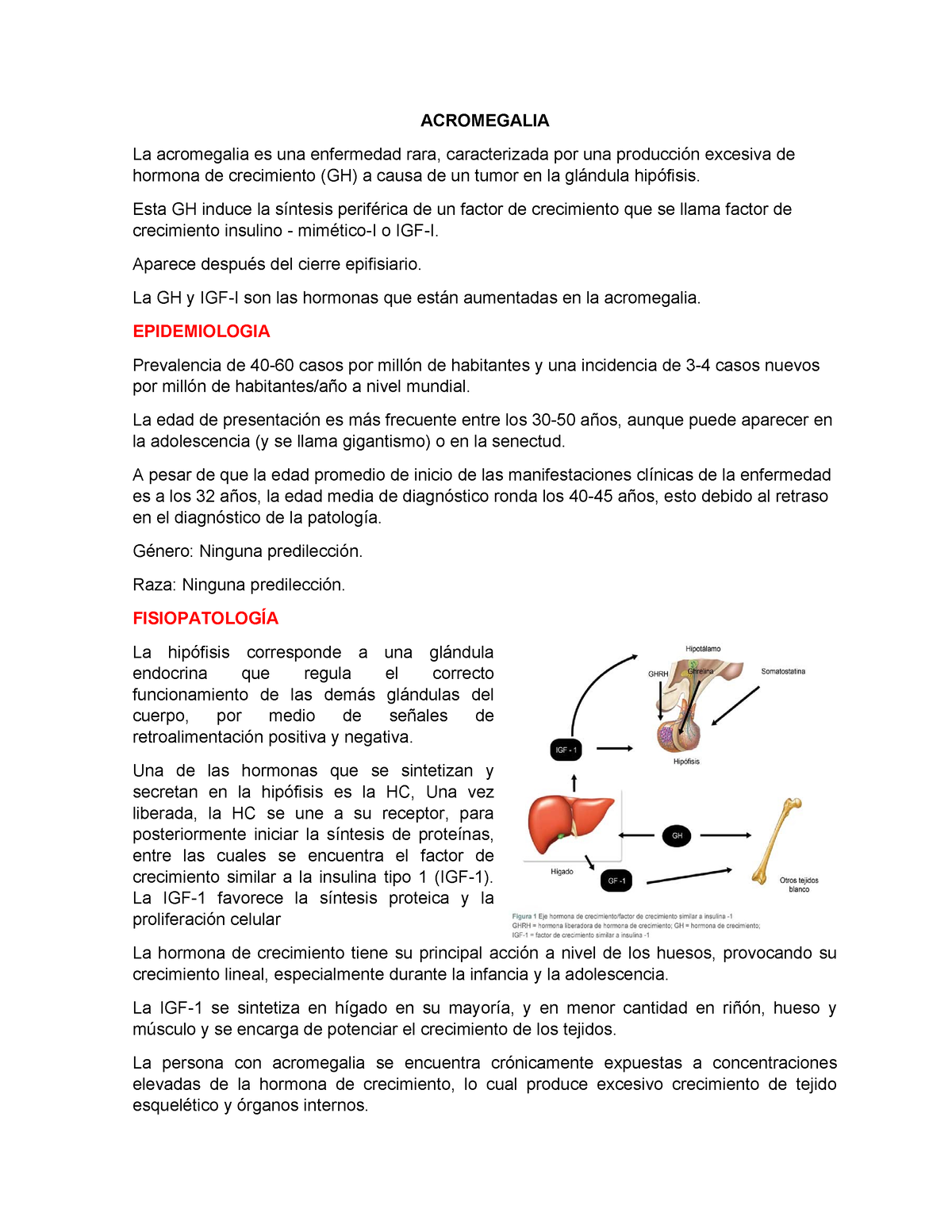 Acromegalia Apuntes Acromegalia La Acromegalia Es Una Enfermedad Rara Caracterizada Por Una