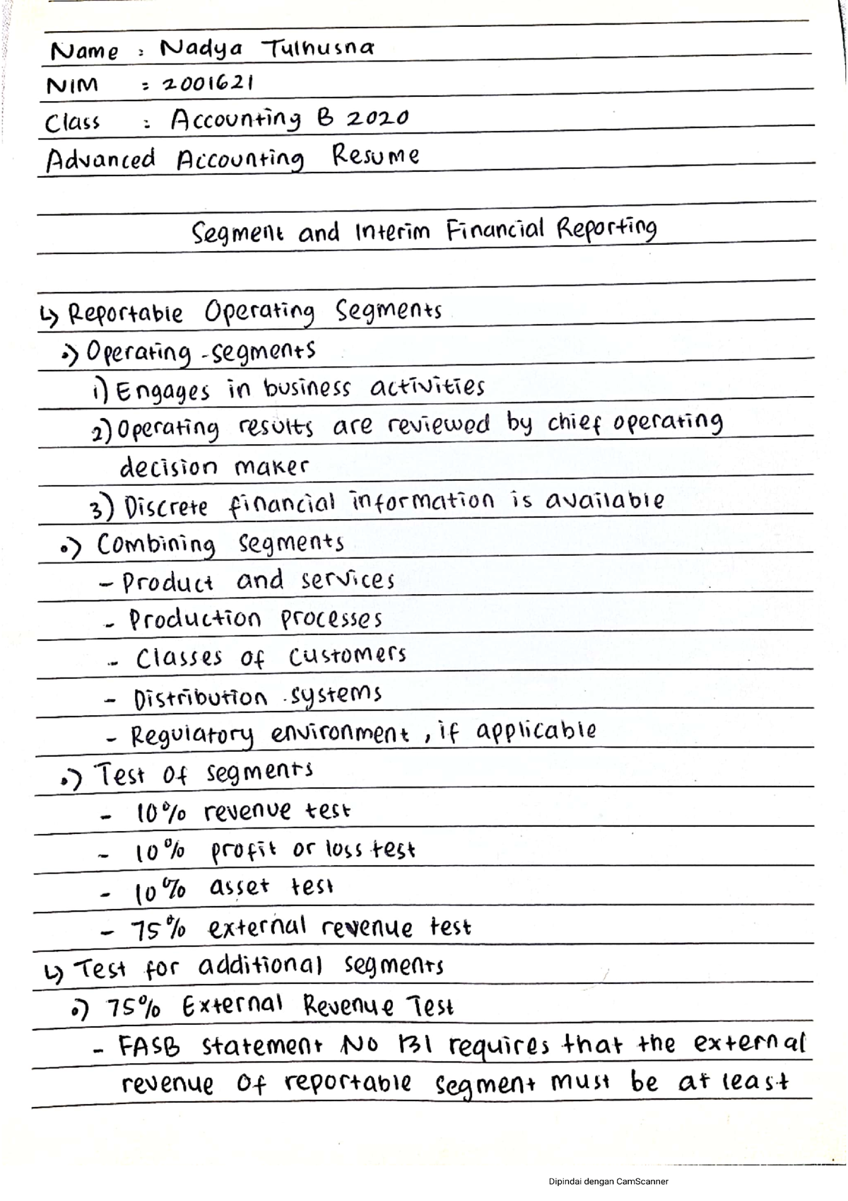 Accounting B 2020 Resume - Akuntansi Keuangan Lanjutan - Studocu