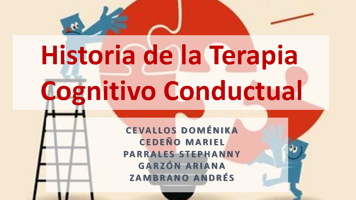 Historia de la Terapia Cognitivo Conductual