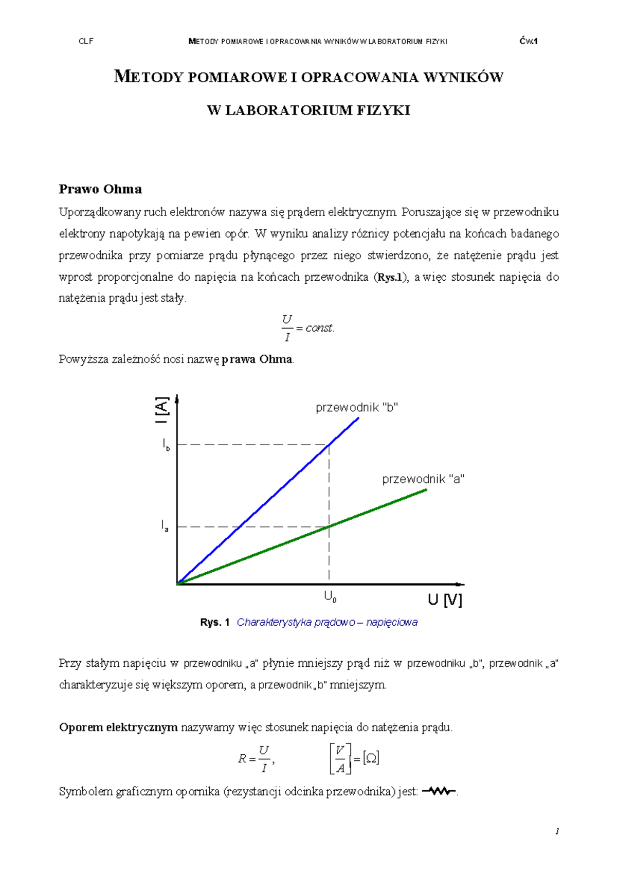 Cw1 Fiz Lab - Cwiczenia - Fizyka - METODY POMIAROWE I OPRACOWANIA ...
