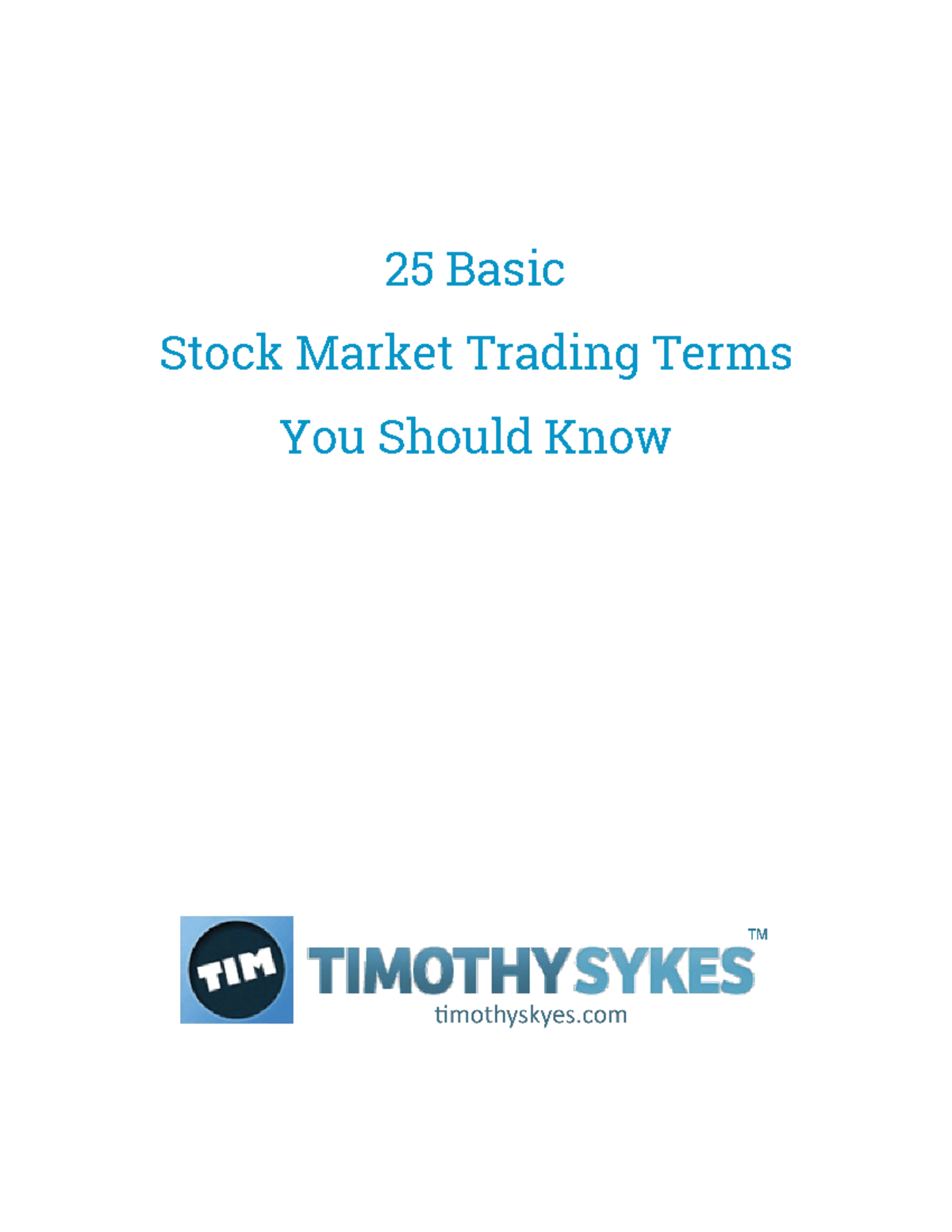 25 Basic Stock Market Trading Terms You Should Know - Averaging Down ...