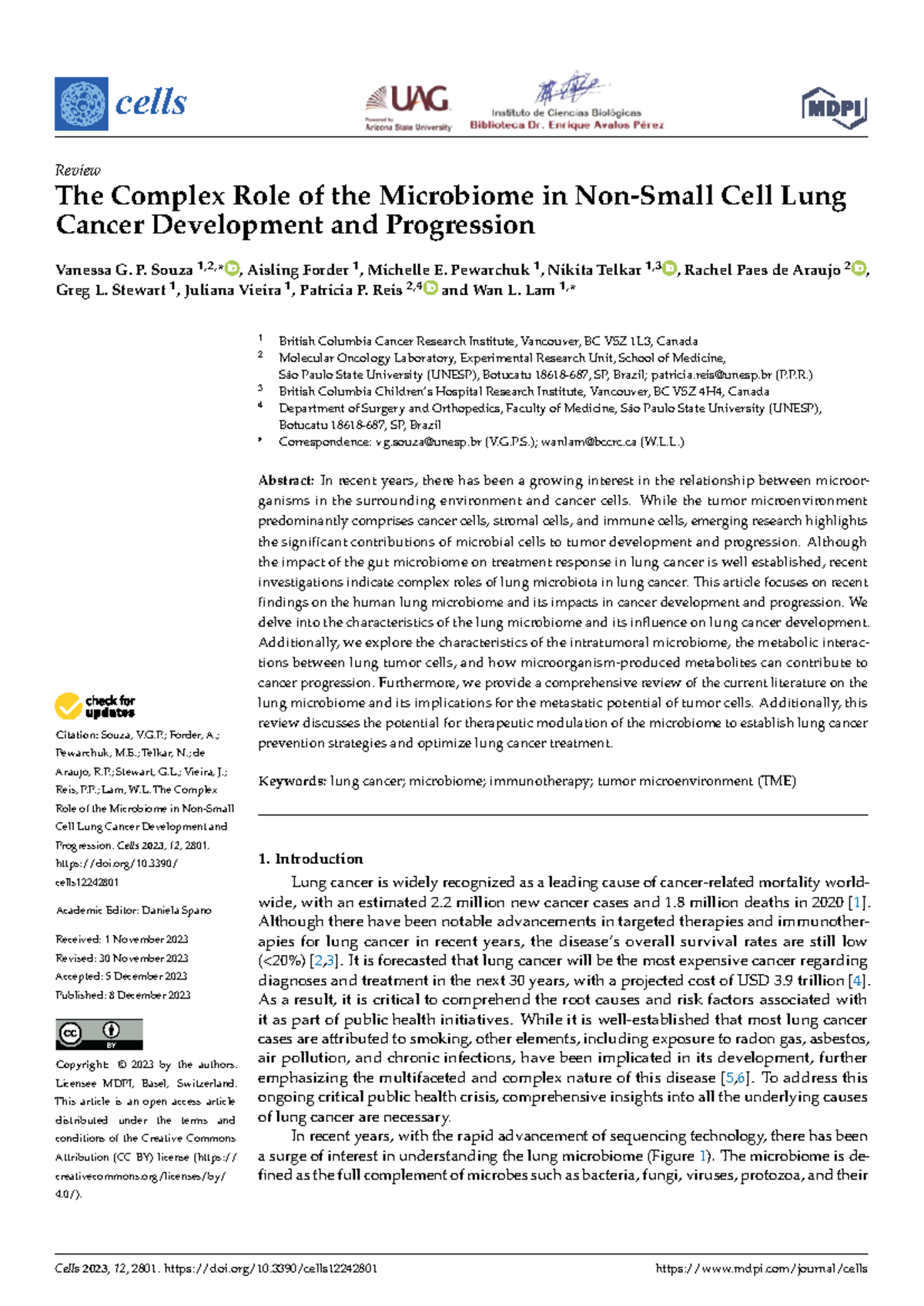 The Complex Role of the Microbiome in Non-Small Cell Lung Cancer ...