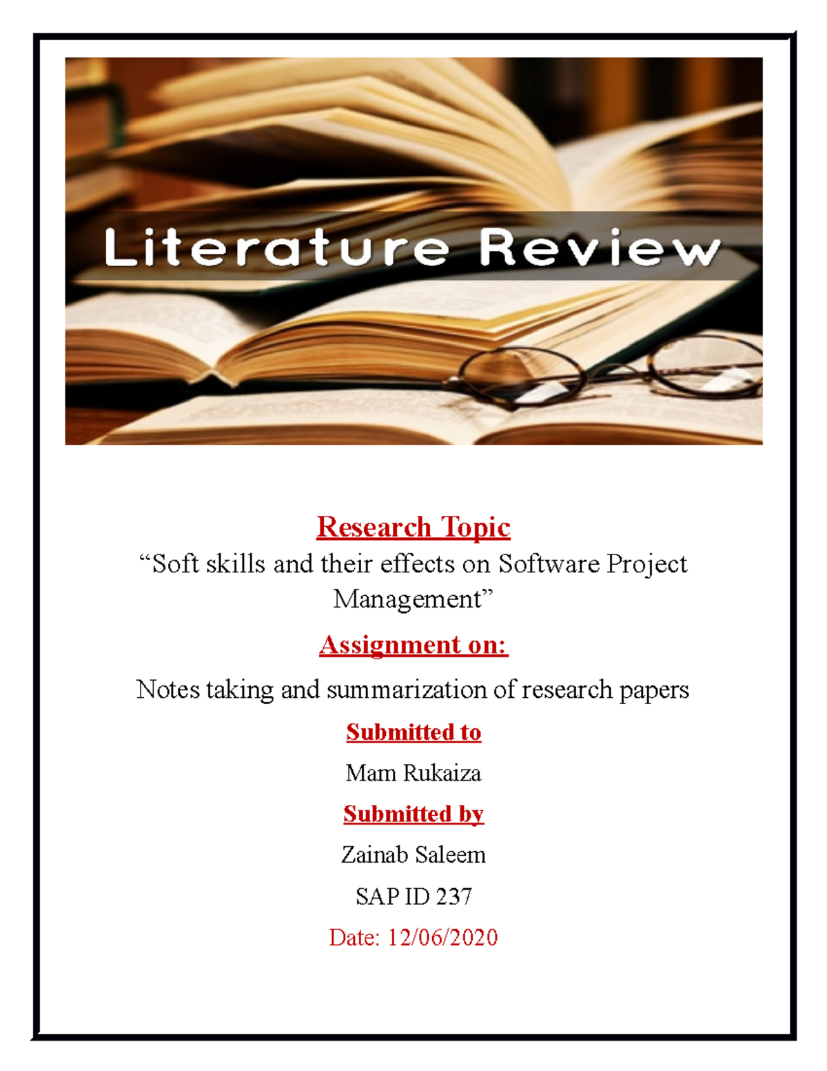 how to pick a topic for a literature review