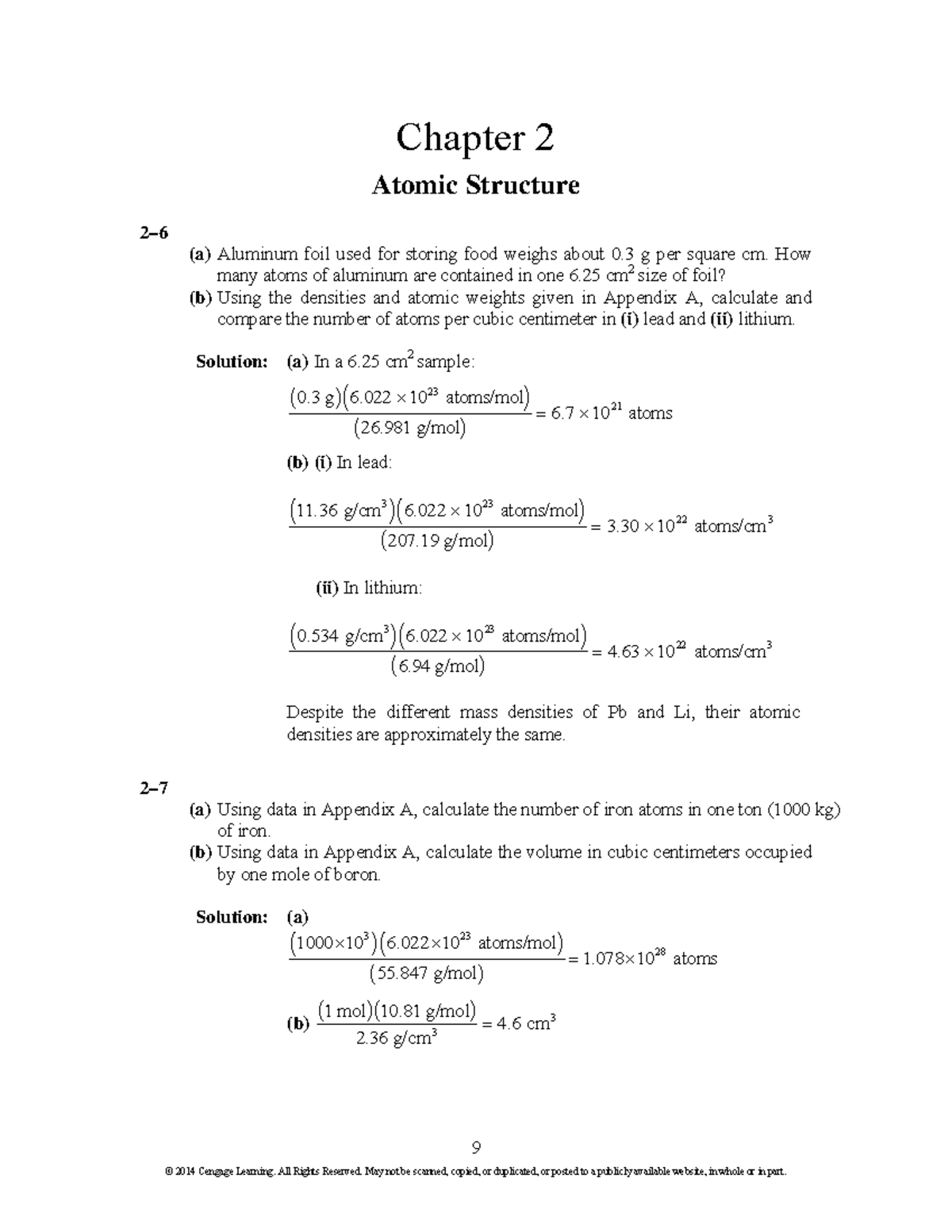 Askeland CHP2 PHY535 Chapter 2 Atomic Structure 26 (a) Aluminum foil